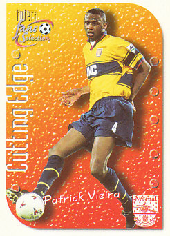 Patrick Vieira Arsenal 1999 Futera Fans' Selection Cutting Edge #CE3